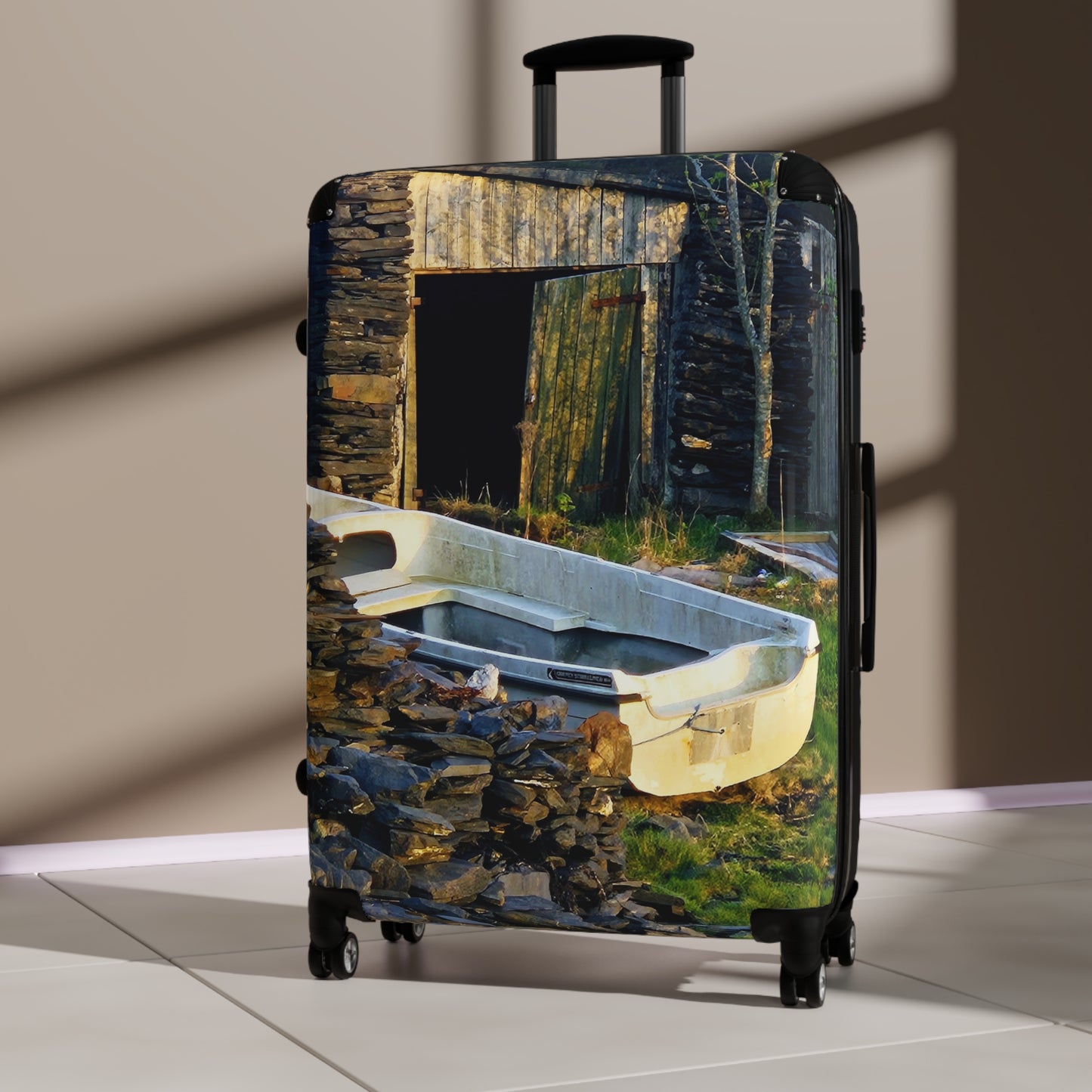 Held by the Quiet, Unhurried, Sheltered, Coastal but Inland Travel Suitcase