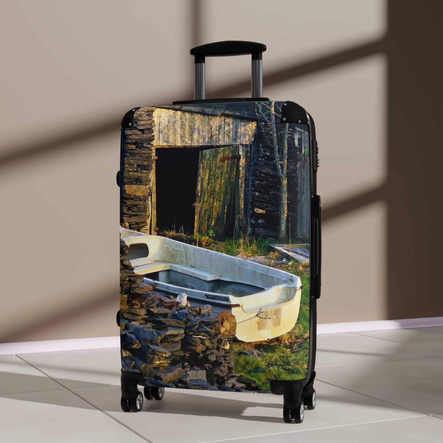 Held by the Quiet, Unhurried, Sheltered, Coastal but Inland Travel Suitcase