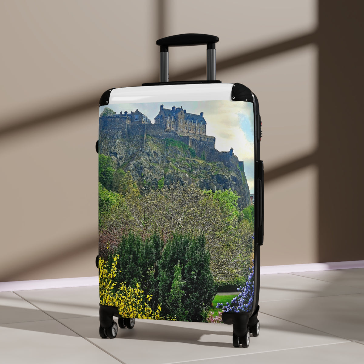 Edinburgh Castle Scenic Carry-On Suitcase — Scottish Castle Travel Luggage