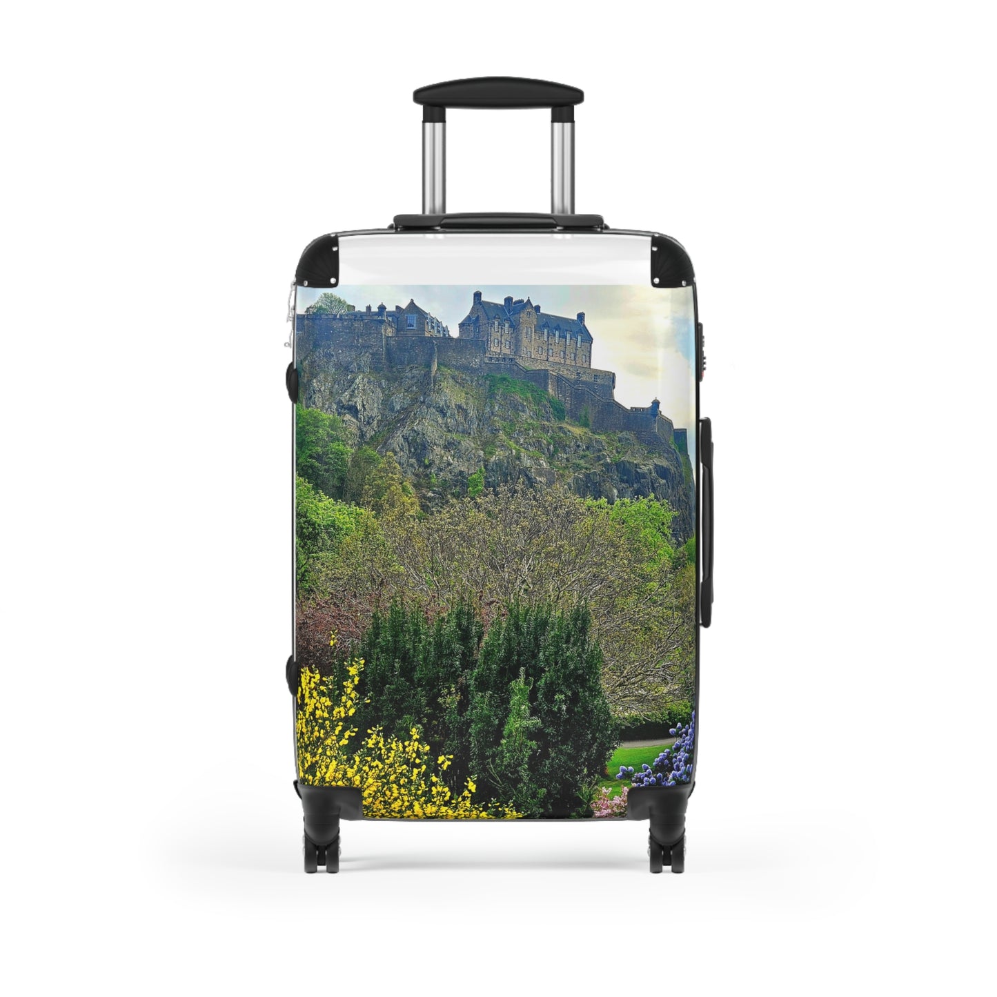 Recognized in Seconds!  The Famous Edinburgh Castle Scenic Scottland Suitcase