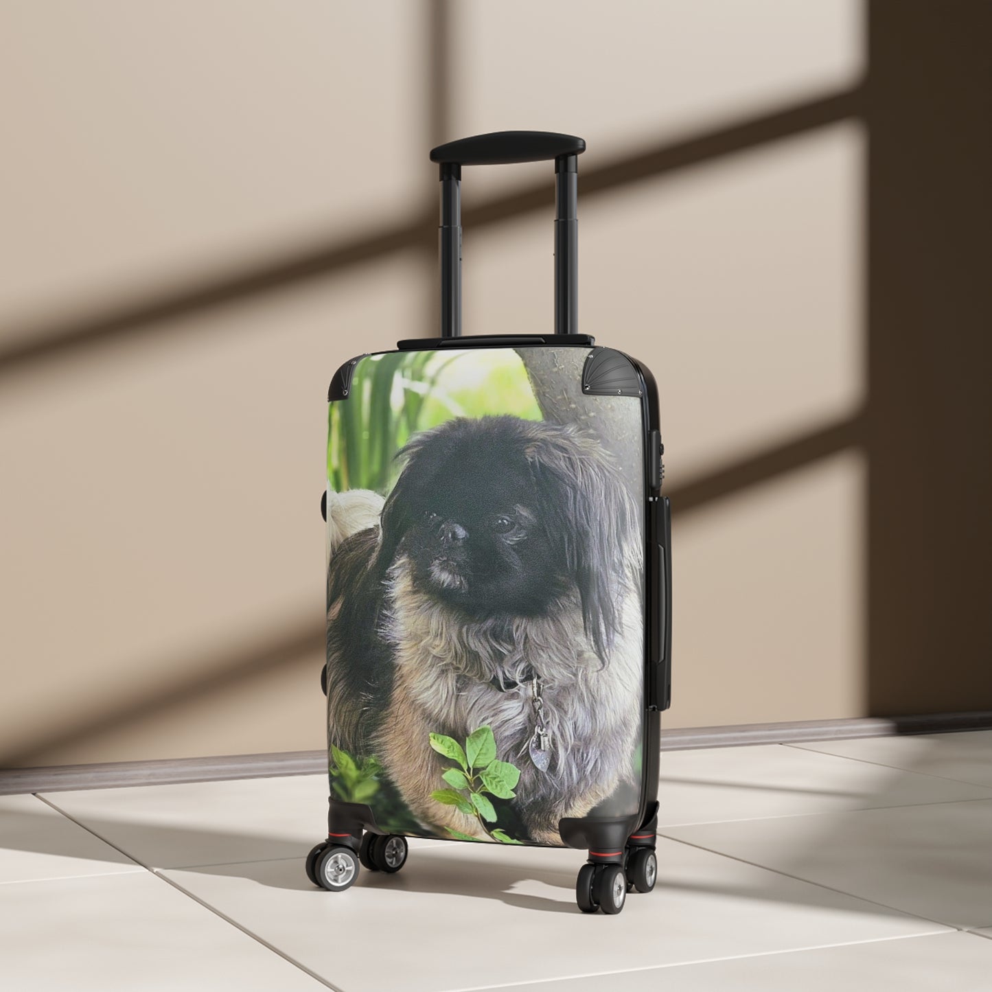 Custom Pet Photo Carry-On Suitcase – Personalized Dog Luggage Cover
