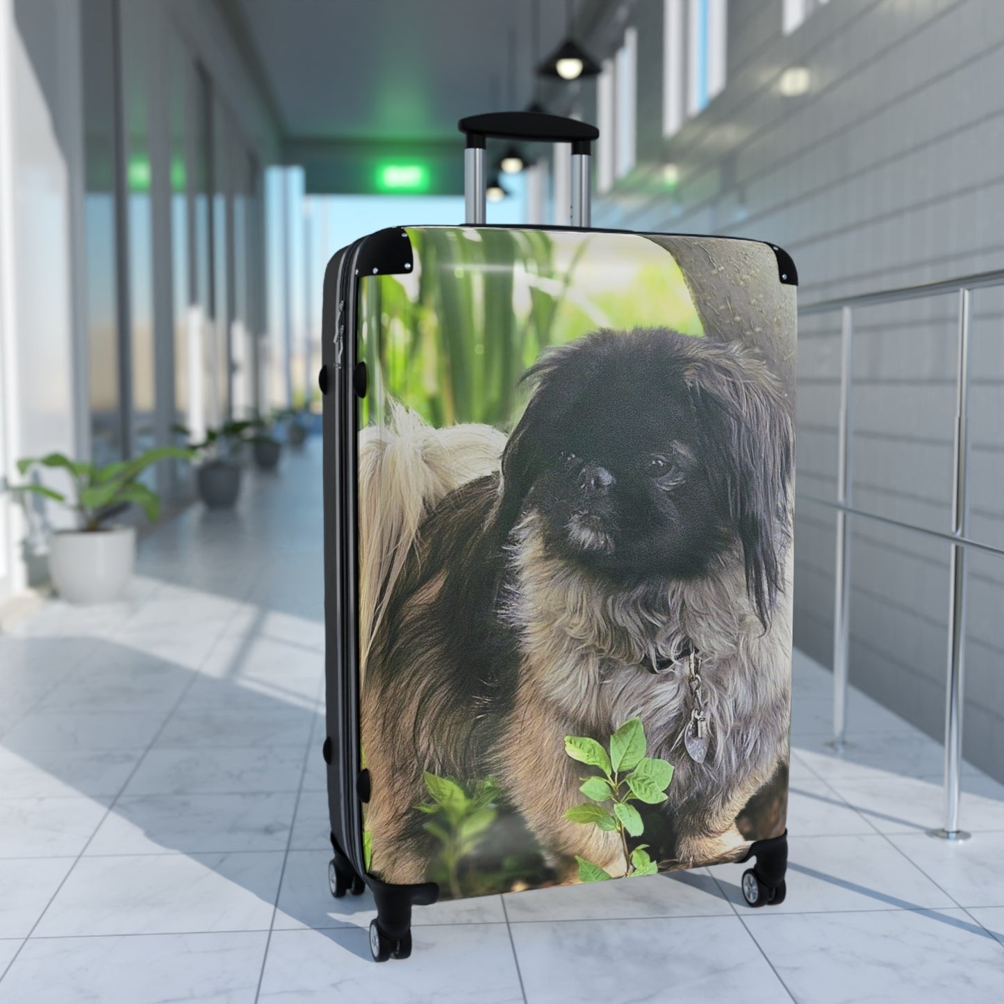 Custom Pet Photo Carry-On Suitcase – Personalized Dog Luggage Cover