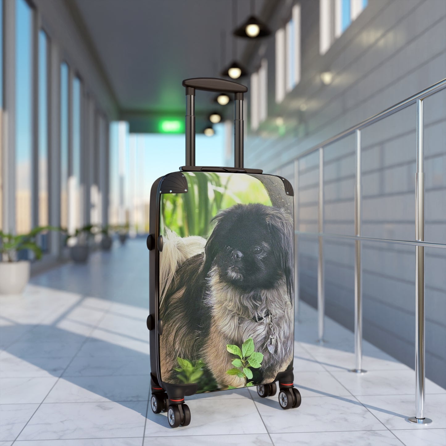 Custom Pet Photo Carry-On Suitcase – Personalized Dog Luggage Cover