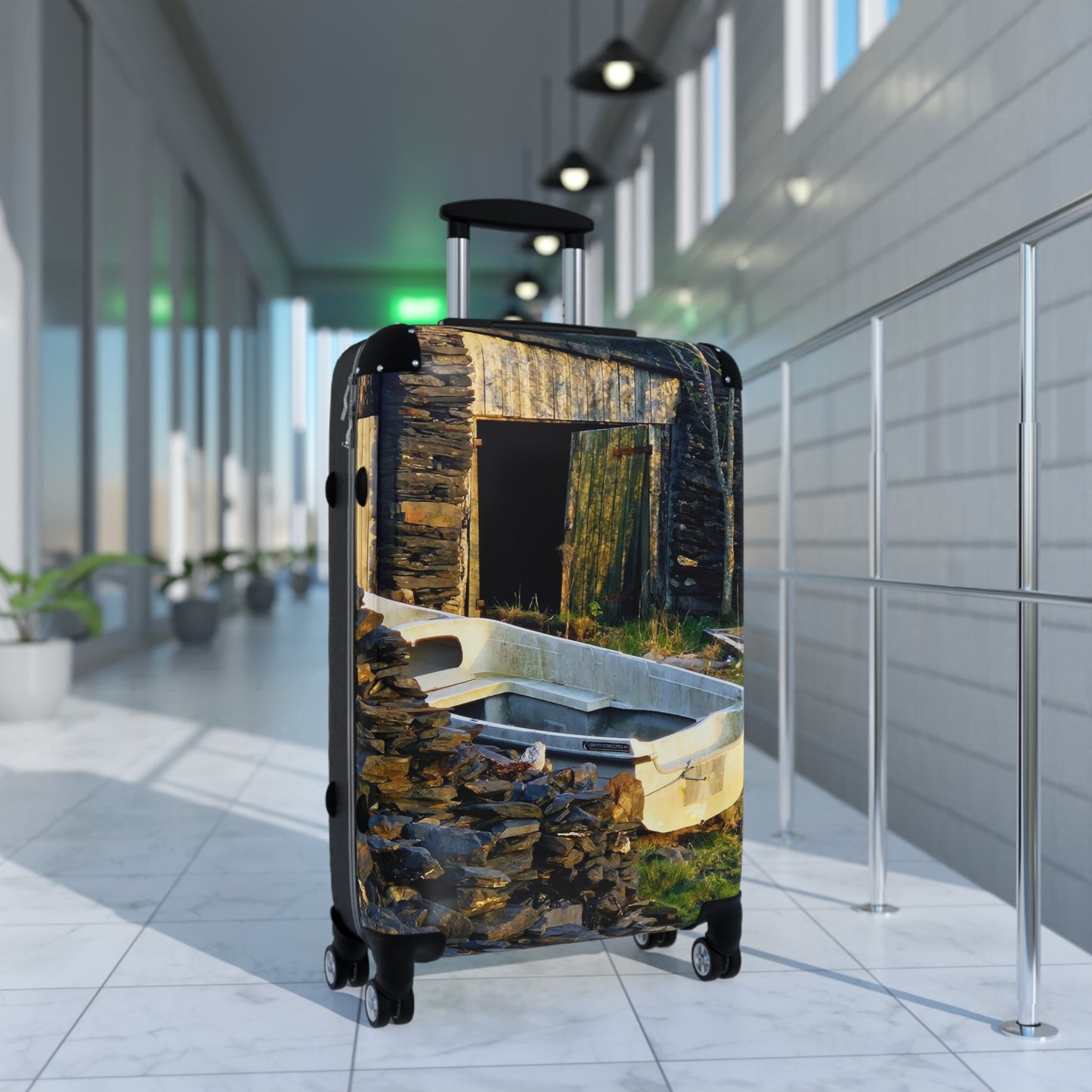 Held by the Quiet, Unhurried, Sheltered, Coastal but Inland Travel Suitcase