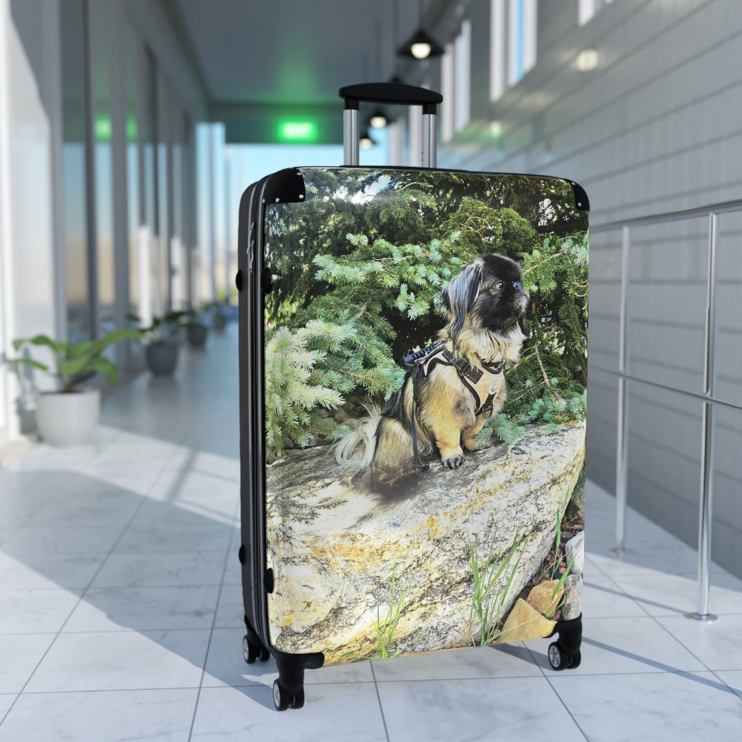 Pet Portrait Carry-On Suitcase — Custom Dog Photo Luggage