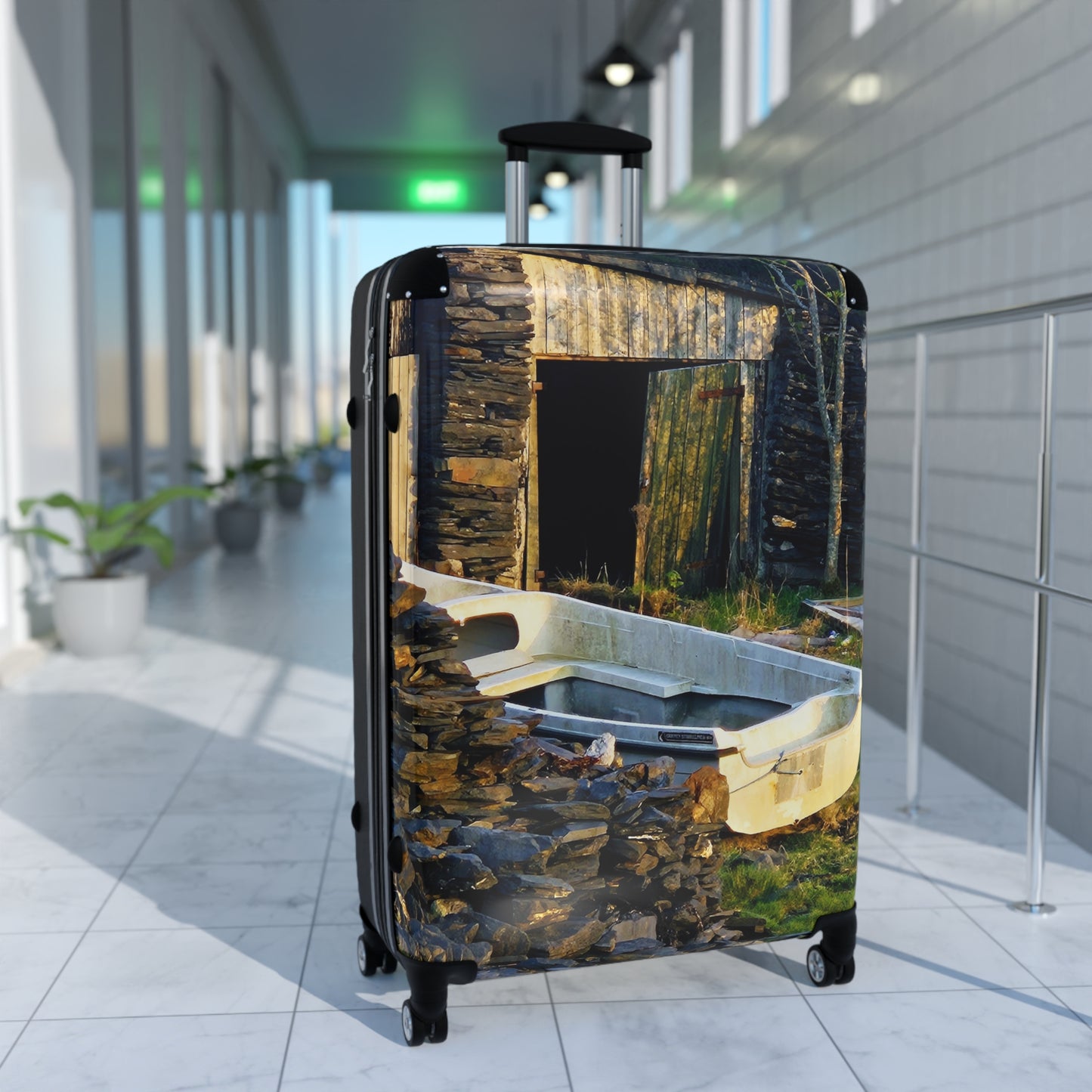 Held by the Quiet, Unhurried, Sheltered, Coastal but Inland Travel Suitcase