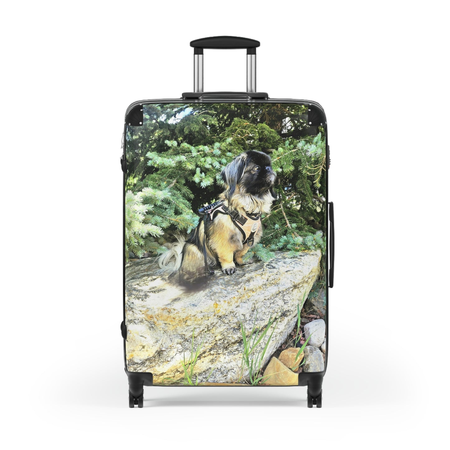 Pet Portrait Carry-On Suitcase — Custom Dog Photo Luggage