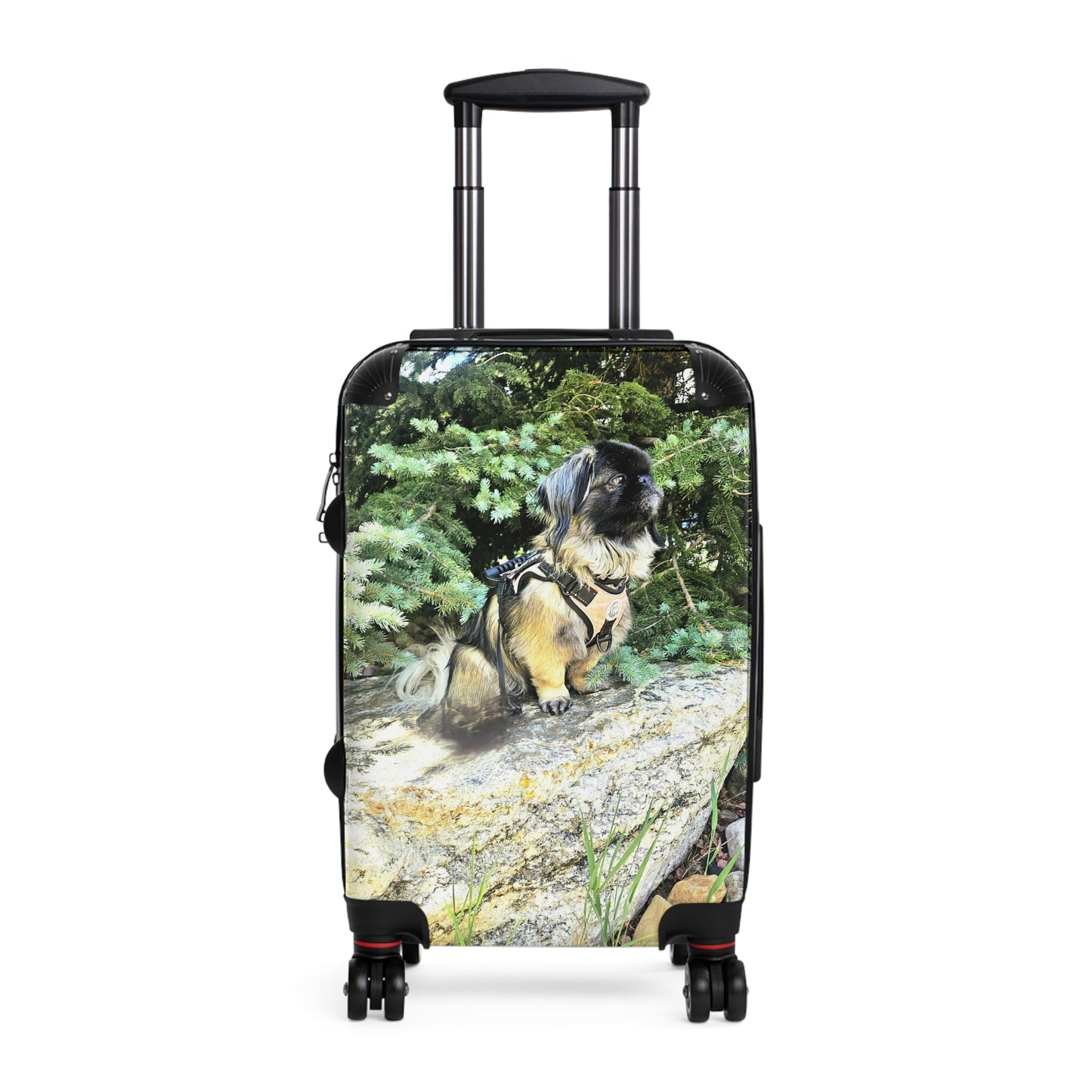 Pet Portrait Carry-On Suitcase — Custom Dog Photo Luggage