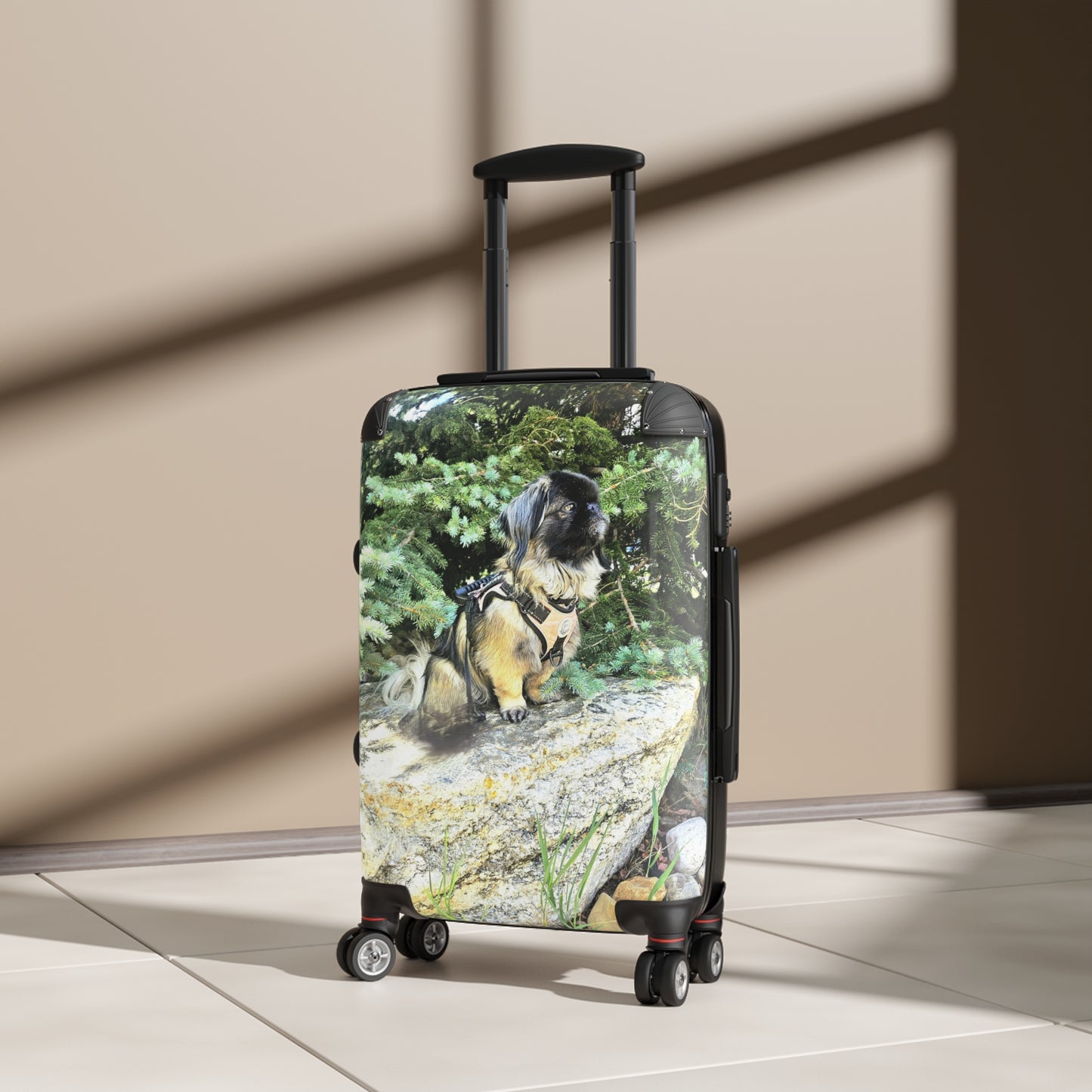 Pet Portrait Carry-On Suitcase — Custom Dog Photo Luggage