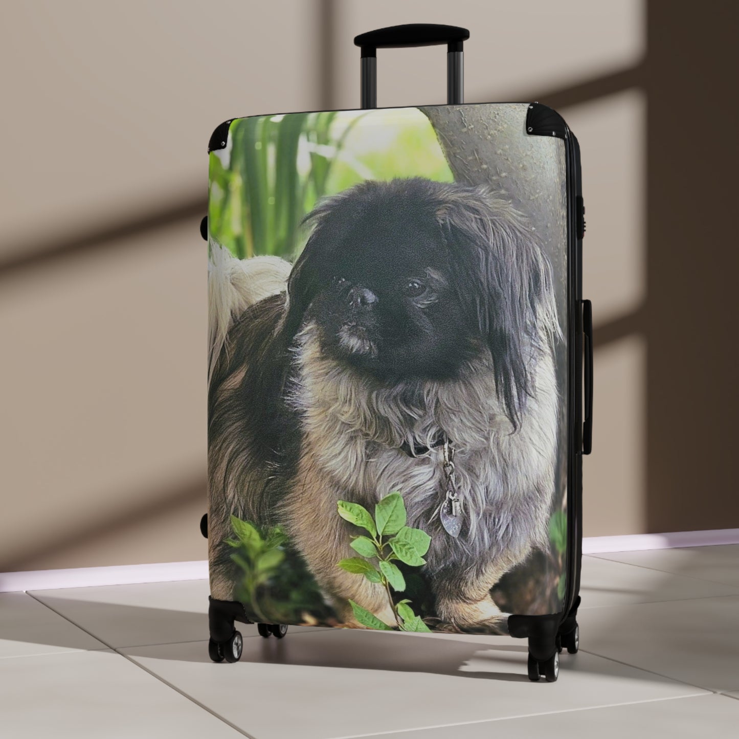 Custom Pet Photo Carry-On Suitcase – Personalized Dog Luggage Cover