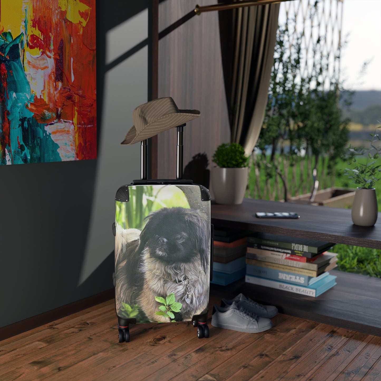 Custom Pet Photo Carry-On Suitcase – Personalized Dog Luggage Cover