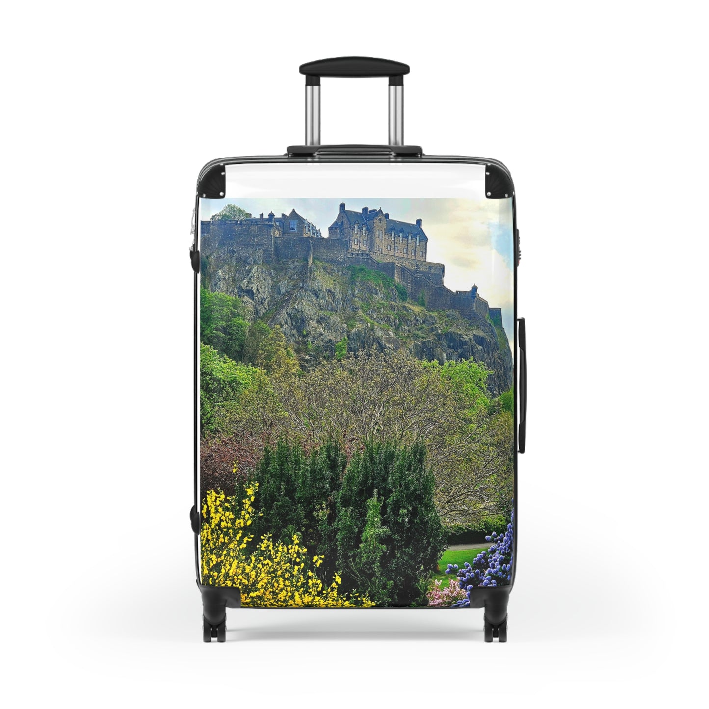 Recognized in Seconds!  The Famous Edinburgh Castle Scenic Scottland Suitcase